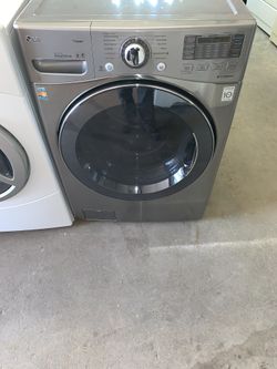 LG stainless steel washing machine front load