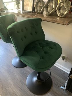 Velvet Green High Chairs