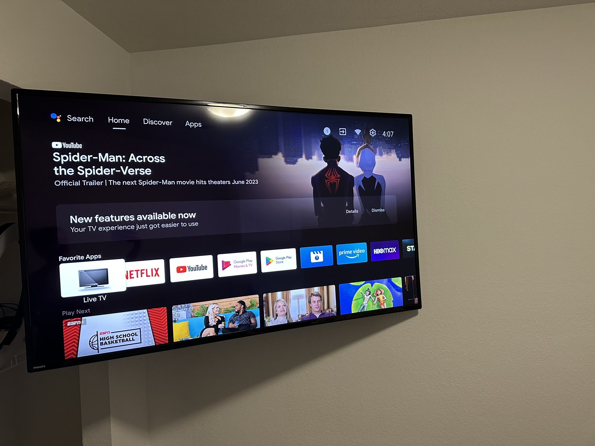 Phillips 65’ Smart 4K Tv
