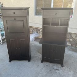 SECRETARY DESK/ACCENT CHESTS (48” Tall X 24” Wide X 10” Deep)… . $300/Set OBO