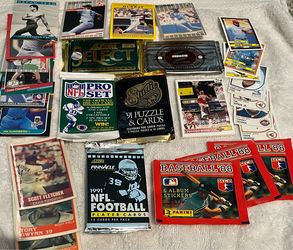 9 UNOPENED WAX PACKS & MORE