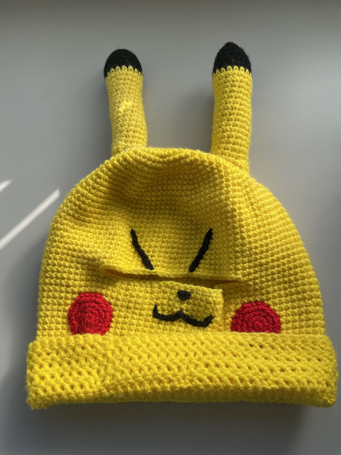 Custom Crochet Pikachu Ski Mask