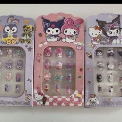 Brand New kids press-on nails Cute characters