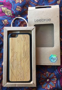 Sustainably resourced bamboo wood iphone 6 case / cover new unused