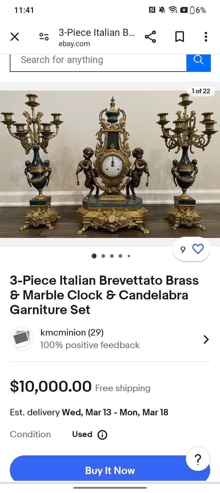 Candle Holders And Clock 