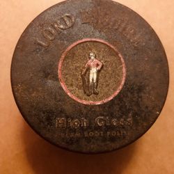 Rare Antique Lord Esquires High Gloss Boot Polish Empty Jar Glass Jar 