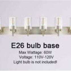 6 Light Bathroom Vanity Light Fixture Black Modern Wall Lighting with Clear Glass Shade Industrial Sconces Wall Mounted Lamp, Farmhouse Style Wall Lig