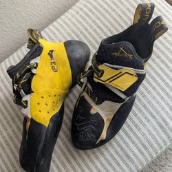 La Sportiva Solution X Climbing Shoes - white/yellow