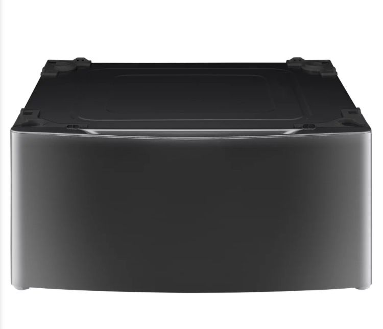 LG  WDP5K Laundry Pedestal for 9500 Series: Black Stainless Steel