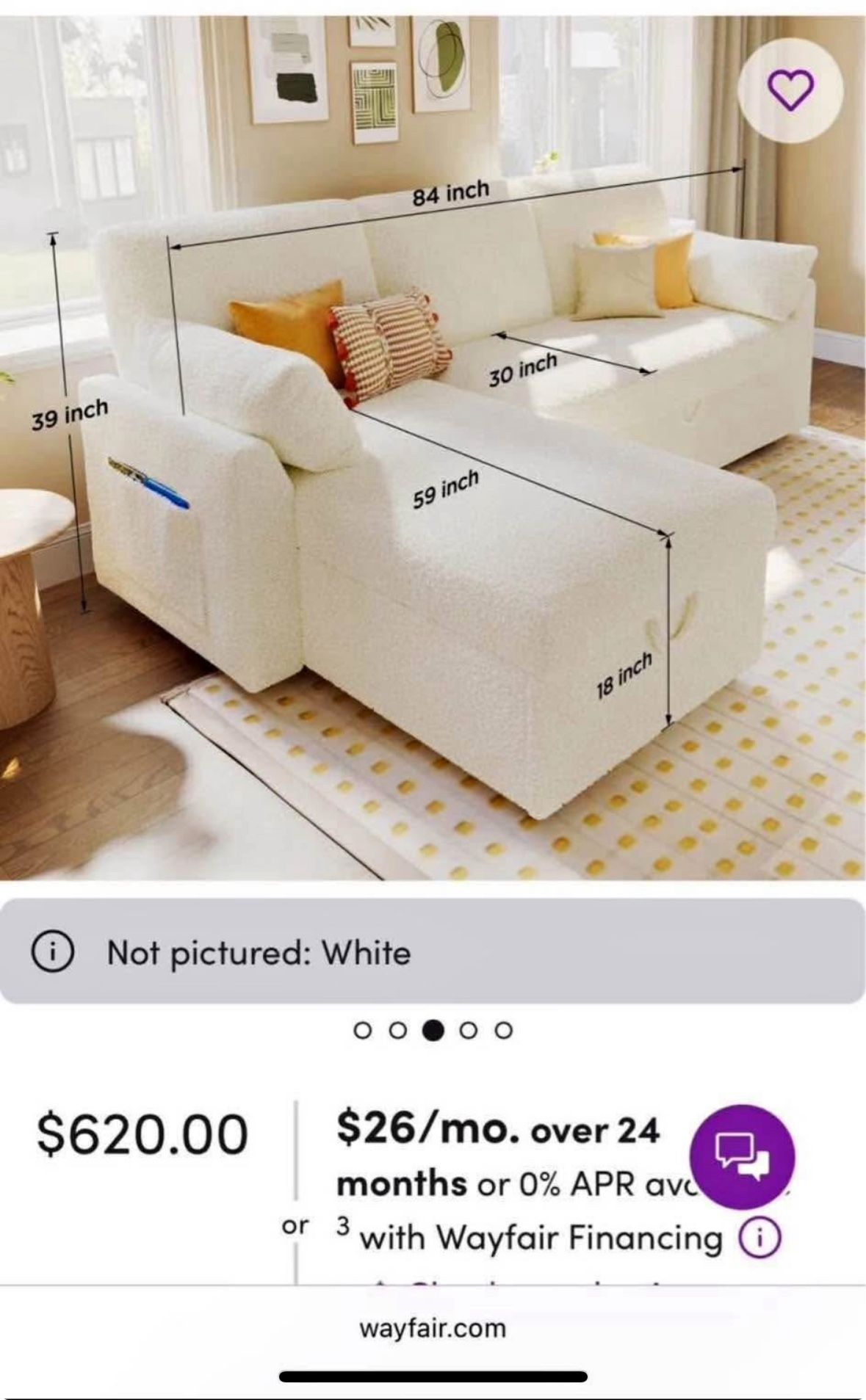 L shape Sleeper Sofa  With Storage