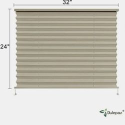 Dulepax RV Blinds,RV Pleated Shades,RV Blinds Pleated Shades, 32" W x 24" L Cappuccino RV Window Shades,Camper Blinds,RV Window Blinds for RV Camper T
