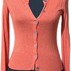 Orange H&M Cardigan Sweater, Size XS