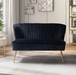 Black Velvet Couch