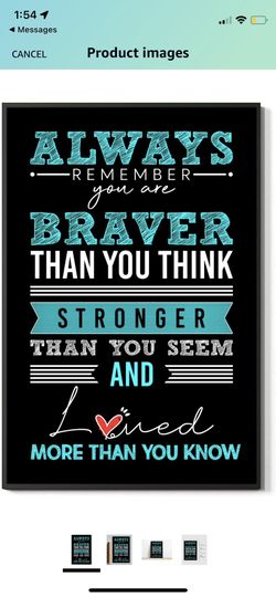 Always Remember You Are Braver Than You Think Poster Wall Art