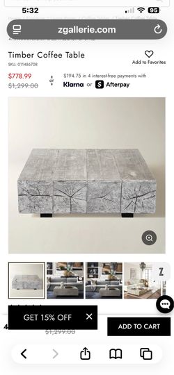 ZGallerie Timber Coffee Table