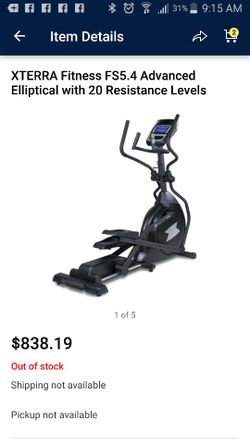 Brand new assembled xterra fitness elliptical
