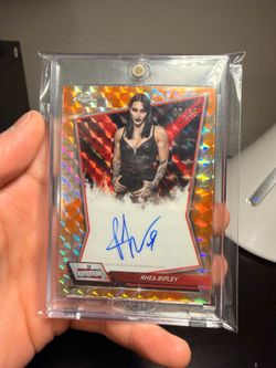 Topps Chrome WWE Rhea Ripley 7/25 On Card Auto