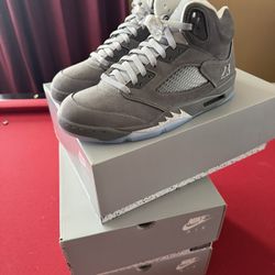 Jordan Retro 5 Wolf Grey Size 10.5 Brand New