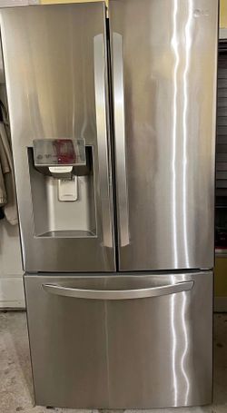 LG FRENCH DOOR FRIDGE & FREEZER.