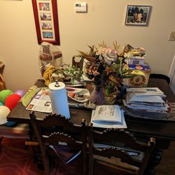 Estate Sale: Antique Dining Room Table/With Chairs  Thumbnail