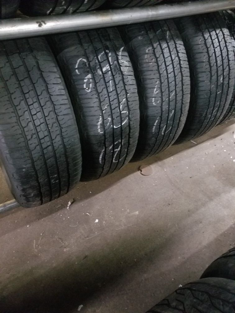 Tires like new size 275 65 r18 price includes installation