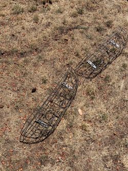 2 Decorative Metal Hanging Deck Planters – $40 Bundle OBO