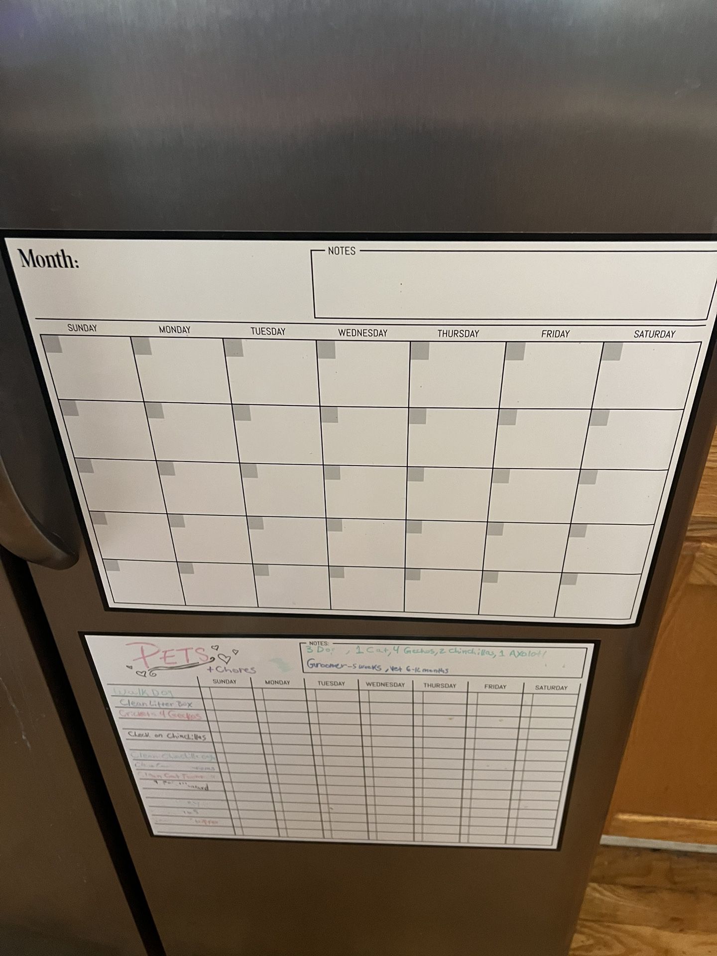 Fridge Magnetic Calendar and Planner