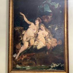 Huge Oil Painting Signed And Rare
