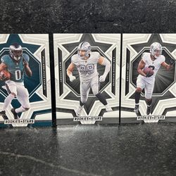 Set of Three Stars Football Cards