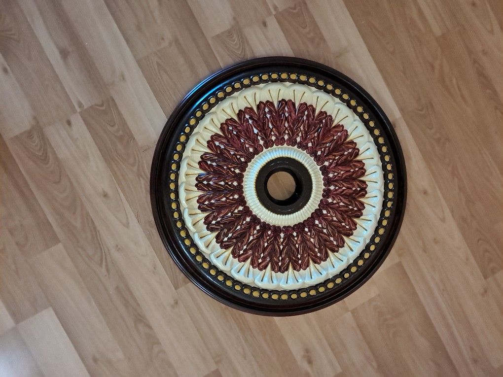 Ceiling Medallion, Hand Painted 27 Inch