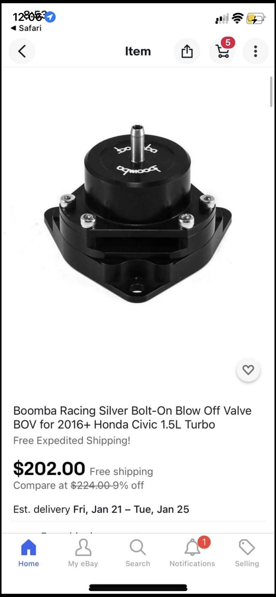 Boomba racing blow off valve for  Accord / Civic 1.5T