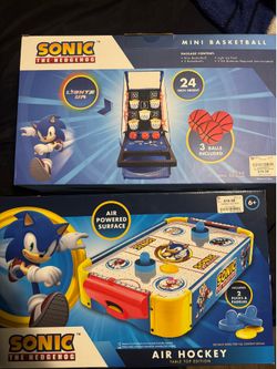 Sonic Air Hockey and Mini Basketball