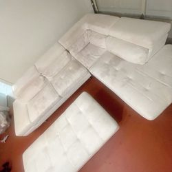 White Sofa,  Living Room Furniture 
