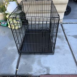 Black Wire Dog Crate with Tray