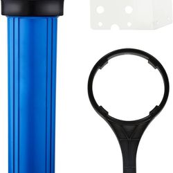 Geekpure 20 Inch Whole House Water Filter Housing-1"NPT Bras Port -Fit 4.5 x 20 Inch Filter -Blue(1)

