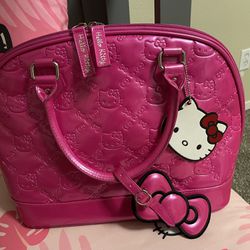 Loungefly Hot Pink Hello Kitty Embossed Purse