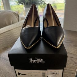 Coach Willa 45 Leather Pumps, Size 7.5B