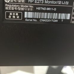 HP Monitor 27inch