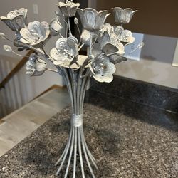 Metal Flower Candle Holder