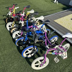 Set Of 7 Old School 16” Jr Performer Dyno Kinky Bmx Bikes