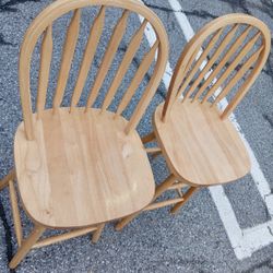 2 Counter Bar Stool Swivel seat Solid wood Beachwood