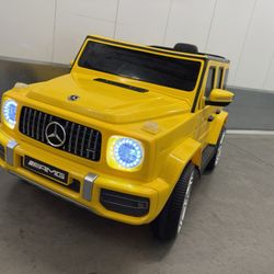 12V Mercedes G-Wagon AMG Ride On – Yellow – Fully Working – Charger Included