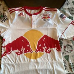 New York Red Bulls 2011/2012 Authentic Home Jersey Large 