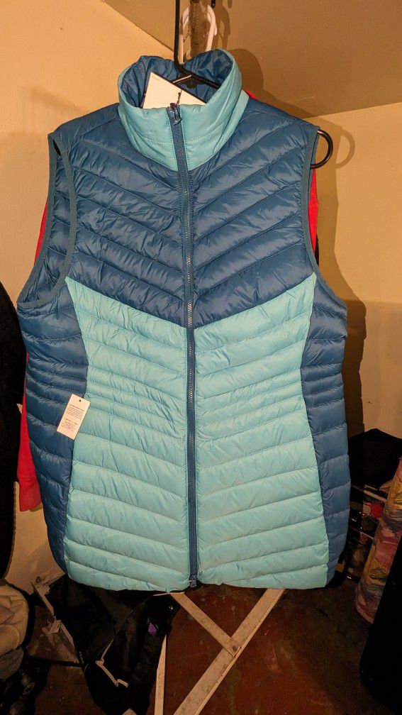 Women's Land's End Long 800 Fill Down Ultralight Packable Vest(L)