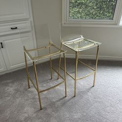 CB2 Acrylic Barstools (Set of 2)