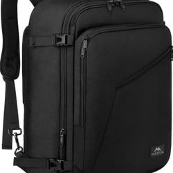 MATEIN Carry on Backpack, Extra Large Travel Backpack Expandable Airplane Approved Weekender Bag for Men and Women, Water. Black. NEW