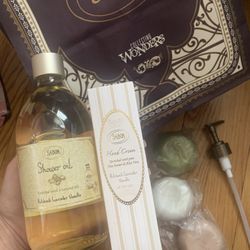 Sabon - Shower Oil, Cream & 3 Soap Bars (Scent: Patchouli Lavender Vanilla)
