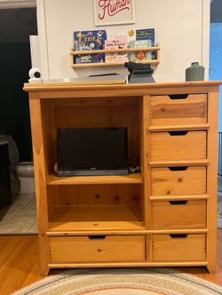 Vintage media cabinet with lots of storage