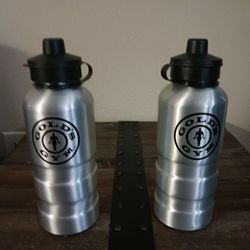  Authentic GOLDS GYM Stainless Steel Water Bottles