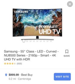 Samsung curved tv 55”